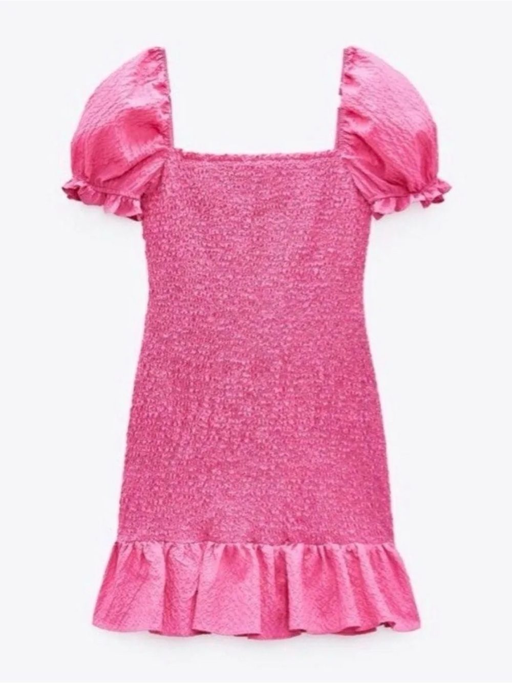 Zara Pink Ruffle Mini Dress - Picture 4 of 6